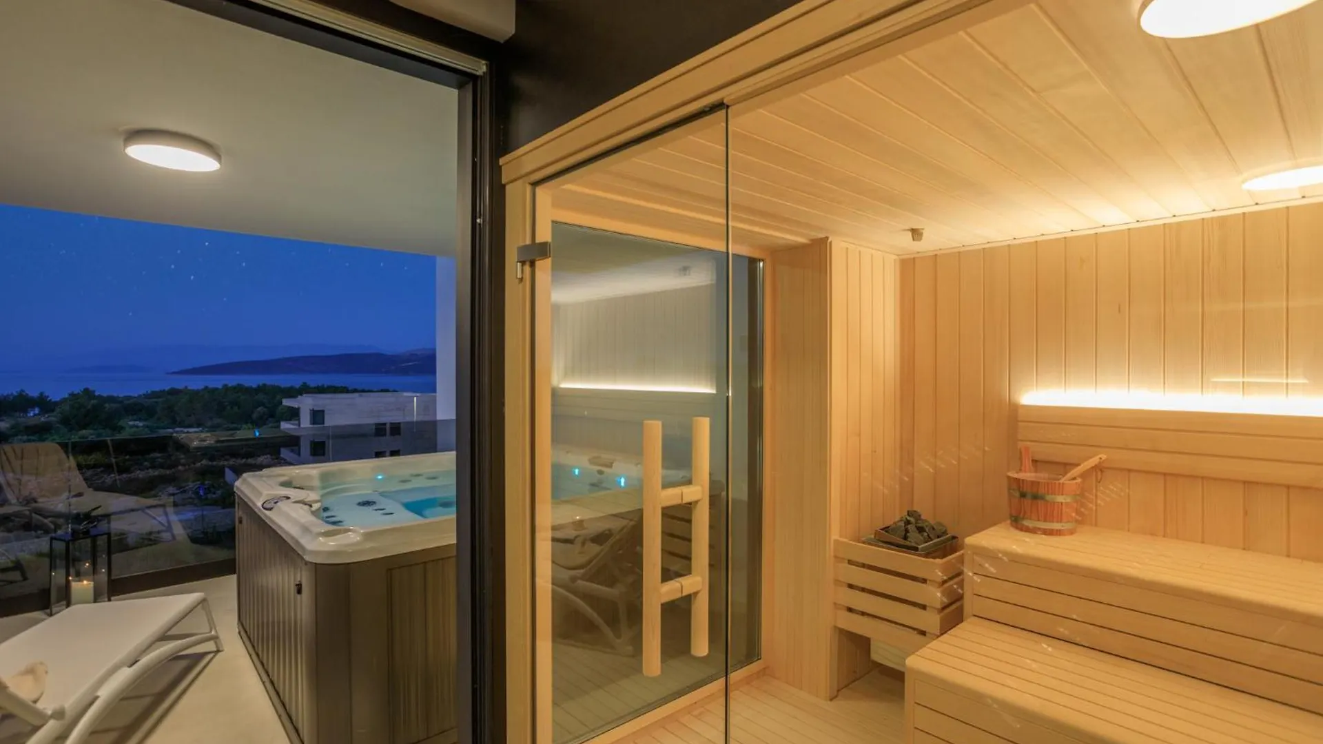 Deluxe Villa With Heated Pool, Whirpool, Sea View, Beautiful Beach IV - By Traveler Tourist Agency Krk Id 2403 Krk Town