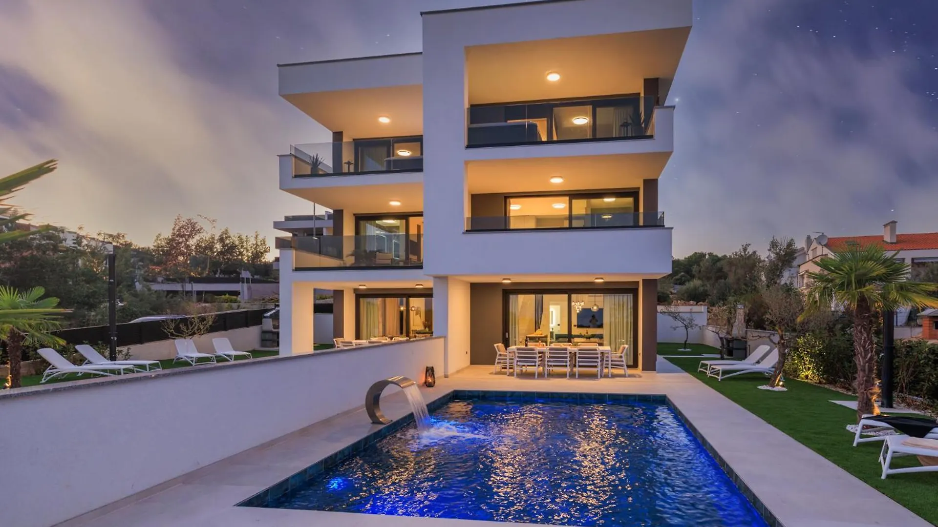 Deluxe Villa With Heated Pool, Whirpool, Sea View, Beautiful Beach IV - By Traveler Tourist Agency Krk Id 2403 Krk Town